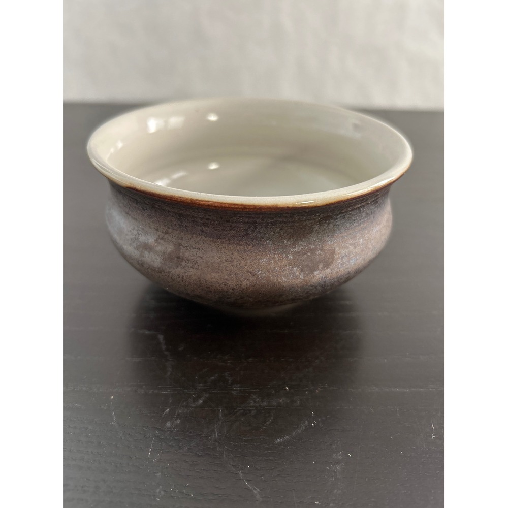 Studio Pottery Signed Iridescent Glaze Soup Bowl 2012 Handcrafted Ceramic Art